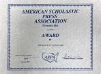  American Scholastic Press Association Award